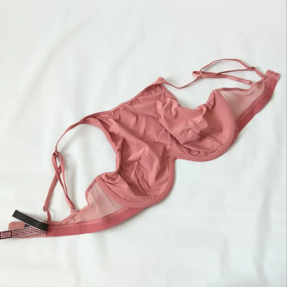 Victoria's Secret Womens Bra‎ 32D High Neck Dusty Pink Underwire Intimates EUC